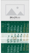 Calendar 3 monhts  Календар 3 тела Лукс - Зелен 2019  Werbekalender 3-monat 